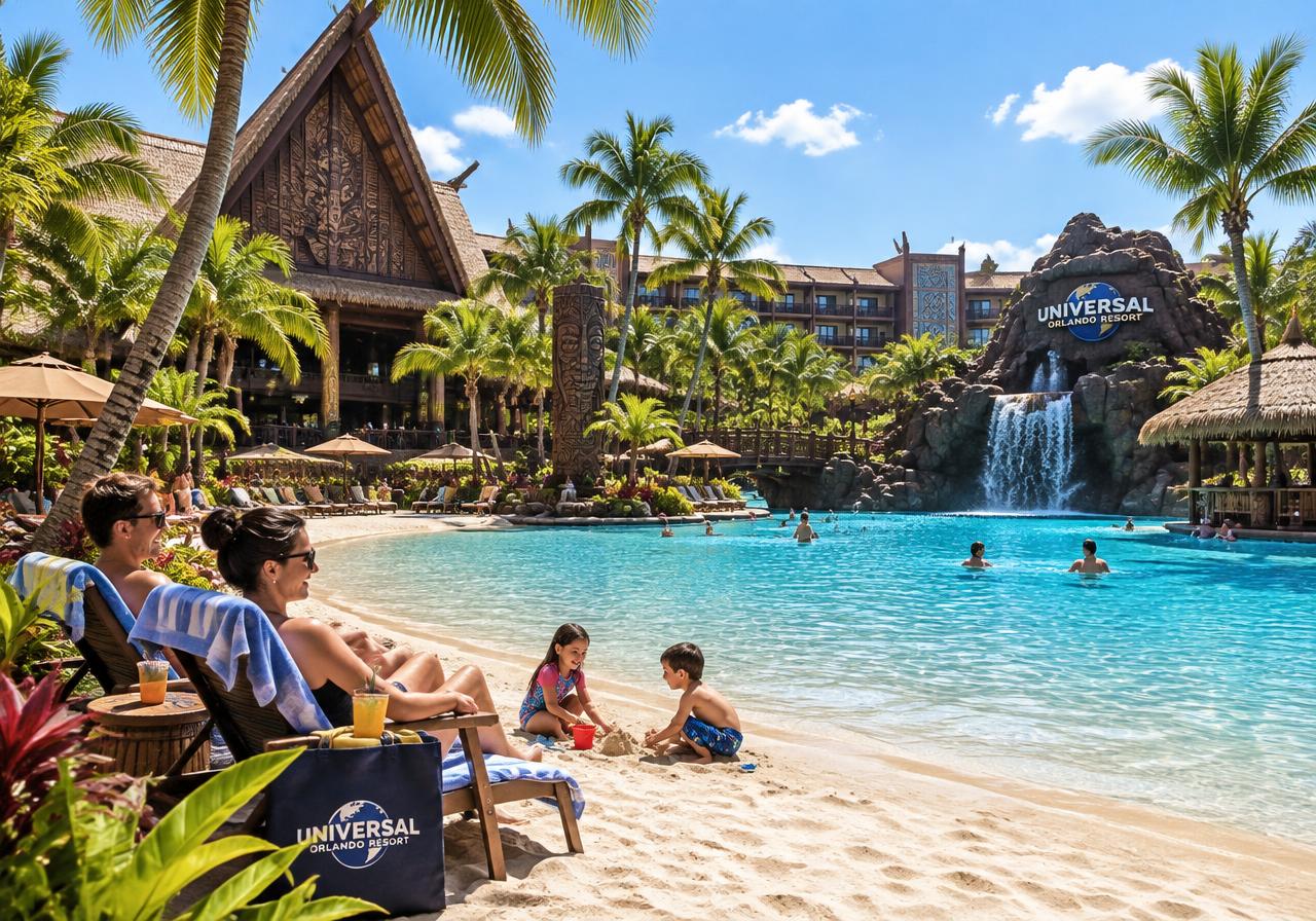 Family enjoying a theme park vacation in Orlando